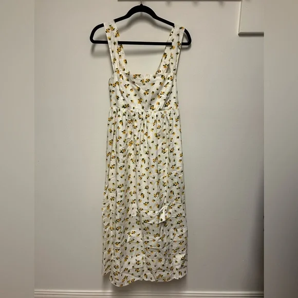 NWT J.Crew Squareneck Midi Dress in budding rose print - Picture 2 of 10